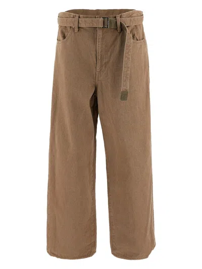 Sacai Trouser Man In Beige