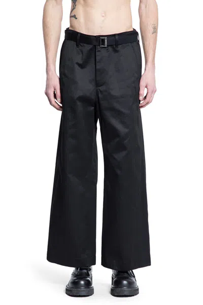 Sacai Trousers In Black