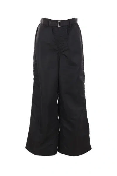 Sacai Nylon Twill Pants In Black