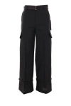 Sacai Straight-leg Belted Cargo Pants In Black