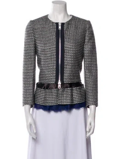 Pre-owned Sacai Tweed Pattern Jacket In Gray
