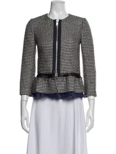Pre-owned Sacai Tweed Pattern Jacket In Multicolor