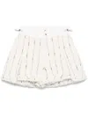 Sacai Tweed Shorts In White