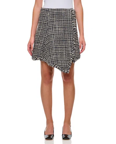 Sacai Tweed Skirt In Grau