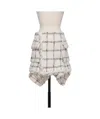 Sacai Tweed Skirt In White