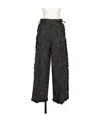 Sacai Cropped-leg Tweed Trousers In Black
