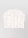 Sacai Tweed Vest With Short Sleeves And Frayed Edge
