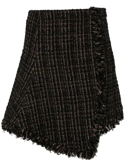 SACAI SACAI TWEED WOOL MINI SKIRT