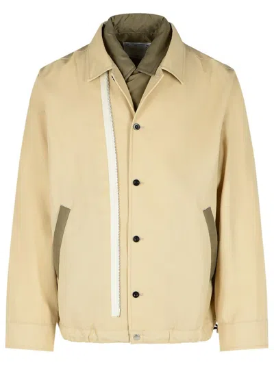 SACAI SACAI TWILL' BEIGE COTTON JACKET
