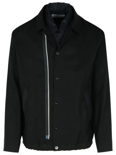 SACAI SACAI 'TWILL' BLACK COTTON JACKET