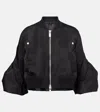 Sacai Nylon Blouson With Wide Sleeves In Black