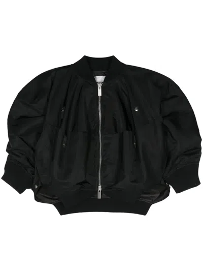 Sacai Black Regular Fit Bomber Jacket