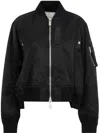 Sacai Twill Bomber Jacket In Black