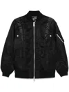 Sacai Twill Bomber Jacket In Black