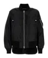 Sacai Zip-up Bomber Jacket In Black