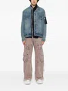 Sacai Twill Denim Jacket In Blue