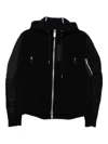 Sacai Twill Hoodie In Black