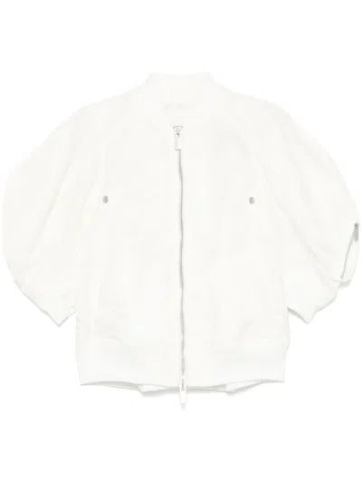Sacai Twill Jacket In White