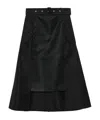 Sacai Twill Midi Skirt In Black