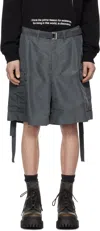 Sacai Twill Shorts In Black