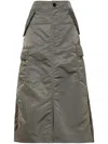 Sacai Twill Skirt In Subtle Beige With Clean Lines In Gray