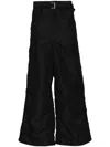 Sacai Twill Trousers In Black