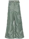 Sacai Twill Trousers In Green