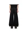 Sacai Twill Wide-leg Trousers In Black