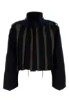 Sacai Two-tone Wool Bomber Jacket In Multicolor