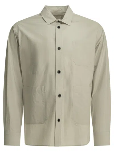 Sacai Casual Shirt Point Collar Chest Pocket In Neutral