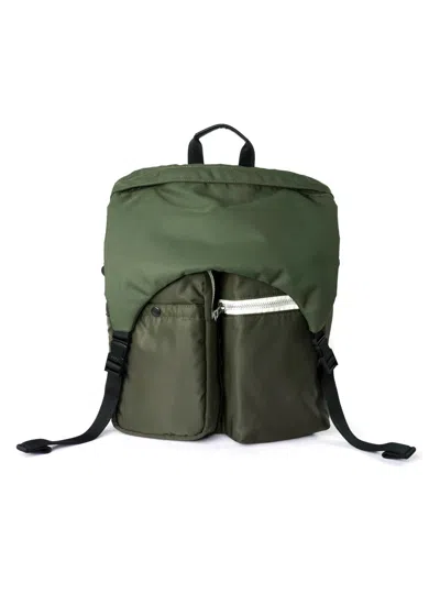 Sacai Utility Nylon Backpack In Khaki
