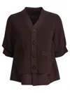 Sacai Knitwear Sweater With V-neck And Pockets In Burgundy