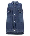 Sacai Denim Vest In Blue