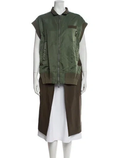 Pre-owned Sacai Vest In Green