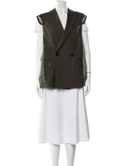 Pre-owned Sacai Vest In Green