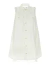 Sacai Mini Chemisier Dress Dresses White In White