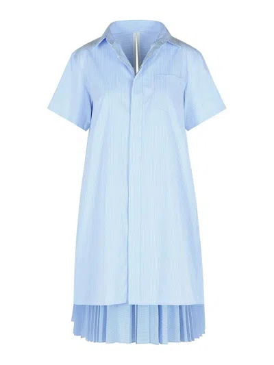 SACAI VESTIDO MIDI - AZUL CLARO
