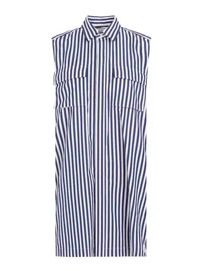 Sacai Vestido Midi - Azul Oscuro