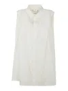 Sacai Cotton Poplin Shirt Dress In White