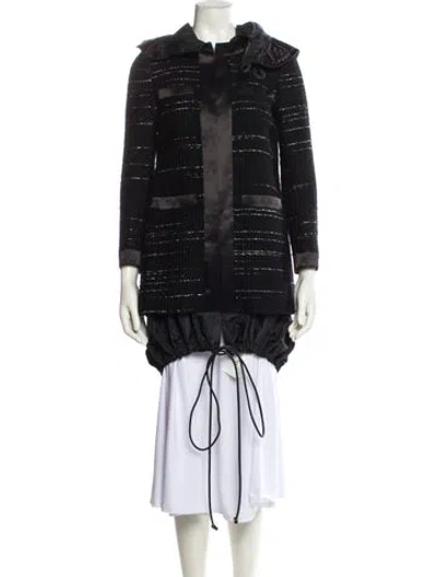 Pre-owned Sacai Vintage Wool Coat In Black