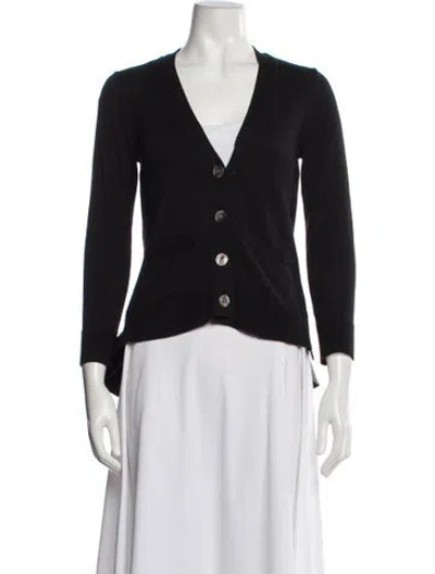 Pre-owned Sacai V-neck Sweater In Black