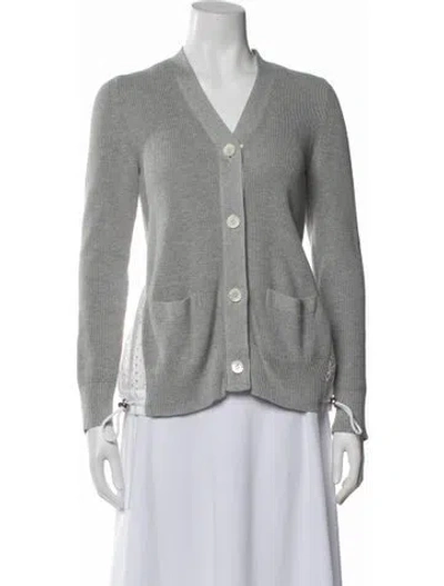 Pre-owned Sacai V-neck Sweater In Multi