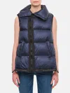 Sacai Dark Blue Regular Fit Padded Vest In Blau