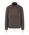 Sacai Full-zip Drawstring Jacket In Brown