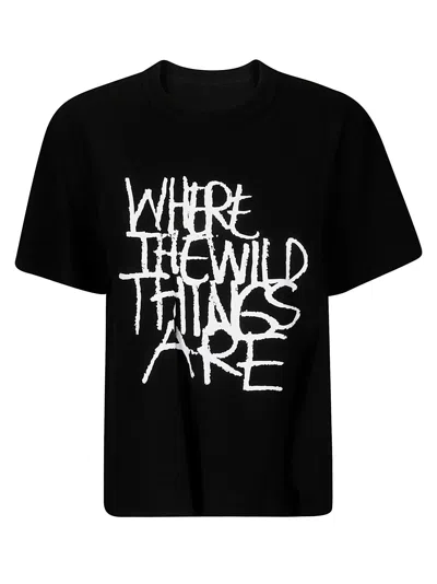 SACAI WHERE THE WILD THINGS ARE COTTON JERSEY T-SHIRT