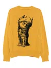 Sacai Where The Wild Things Are Crew-neck Sweater In Yellow
