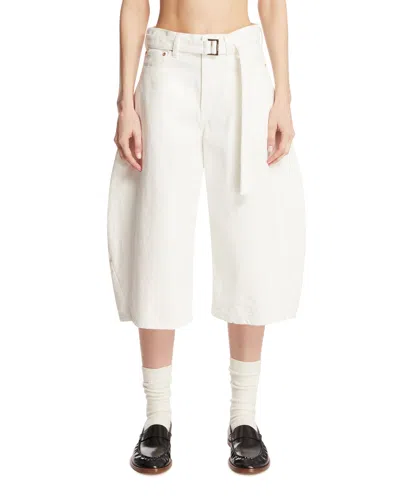 Sacai White Balloon Short Jeans