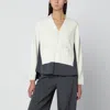 Sacai Cardigan And Shirt Combination Pockets In White