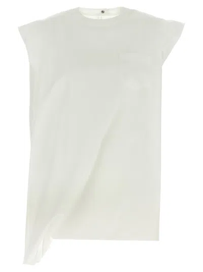 SACAI WHITE COTTON POPLIN BLOUSE