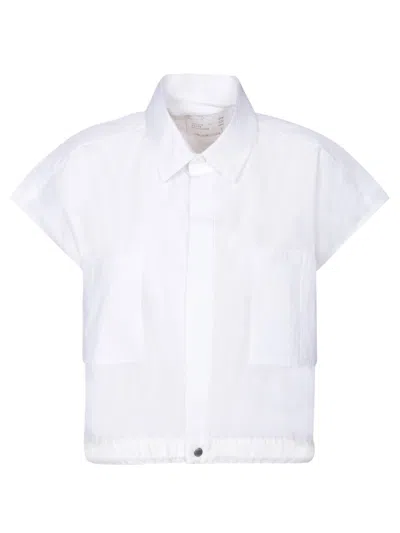 Sacai Poplin Shirt In White